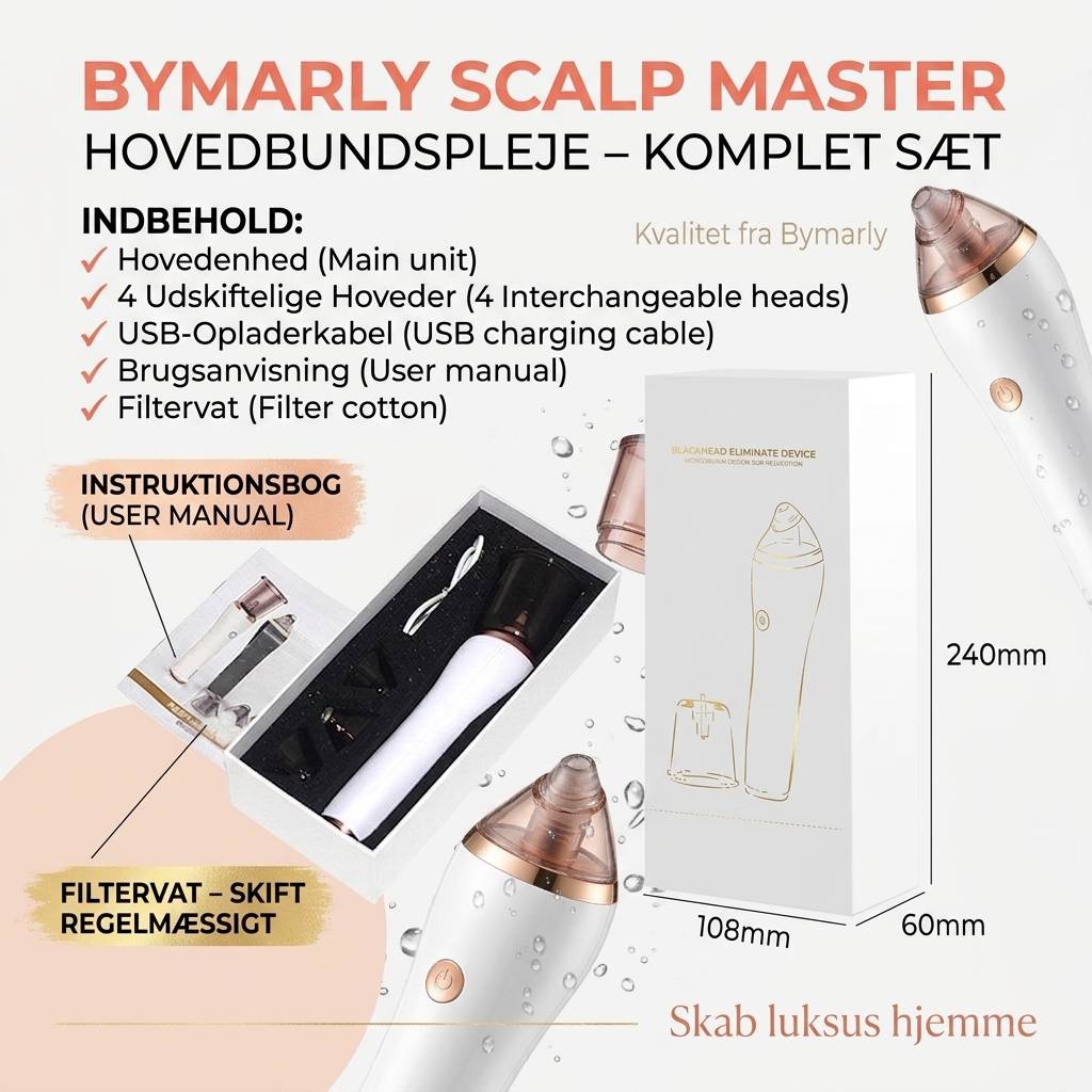 Bymarly Elektrisk Porerenser – Vakuum Hudormefjerner til Rene og Glatte Porer