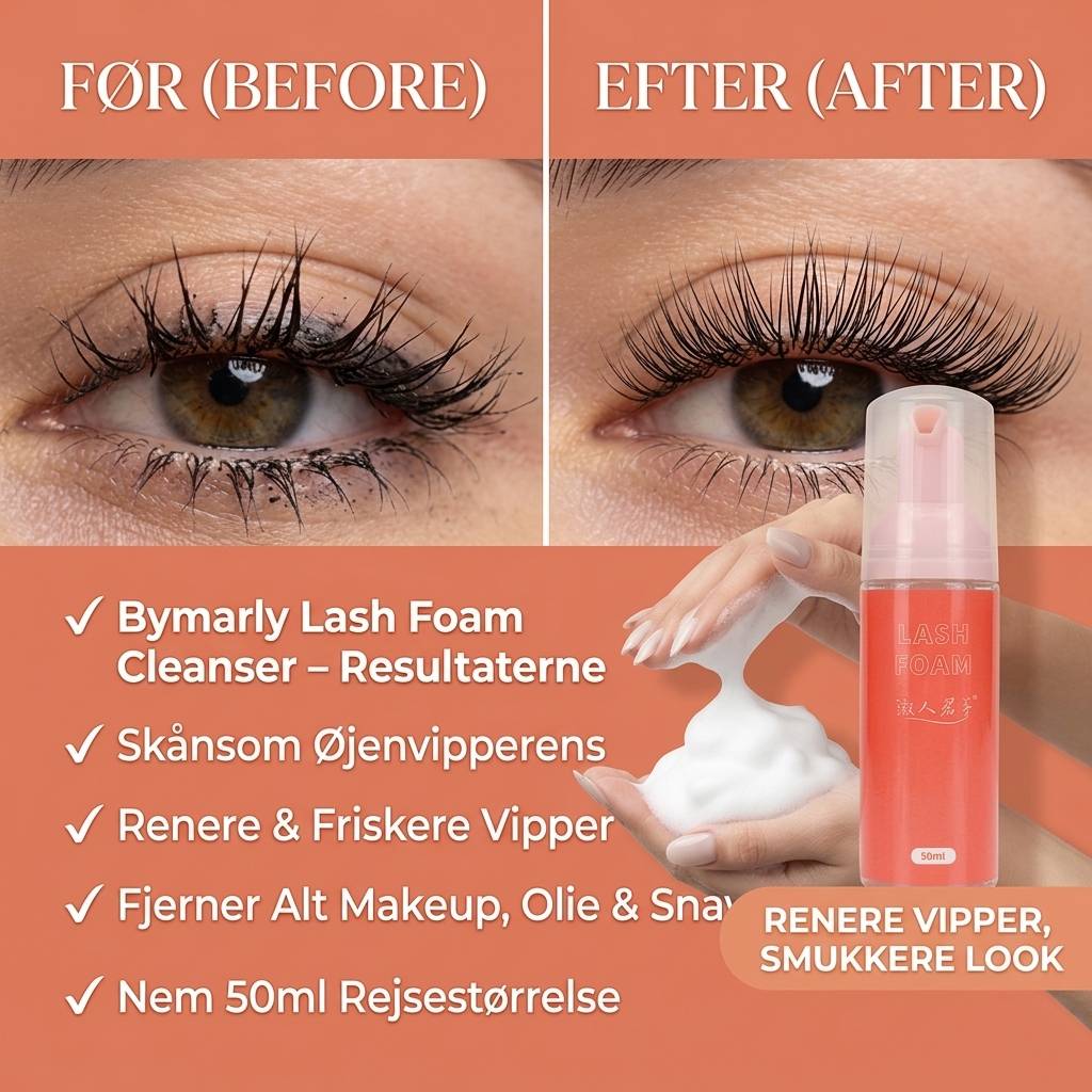 Bymarly Vippeshampoo – Skånsom Skumrens til Vippeextensions og Naturlige Vipper