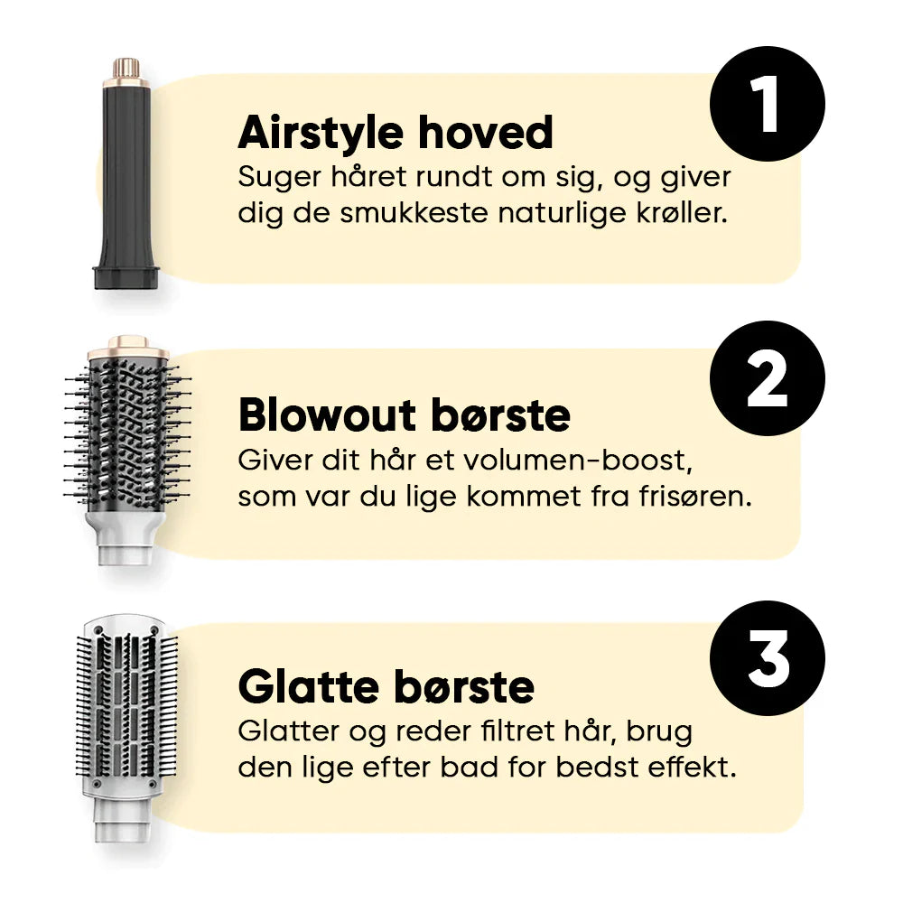 AirStyler Max Hårtørrer + PureNordic Brusehoved (PAKKETILBUD)