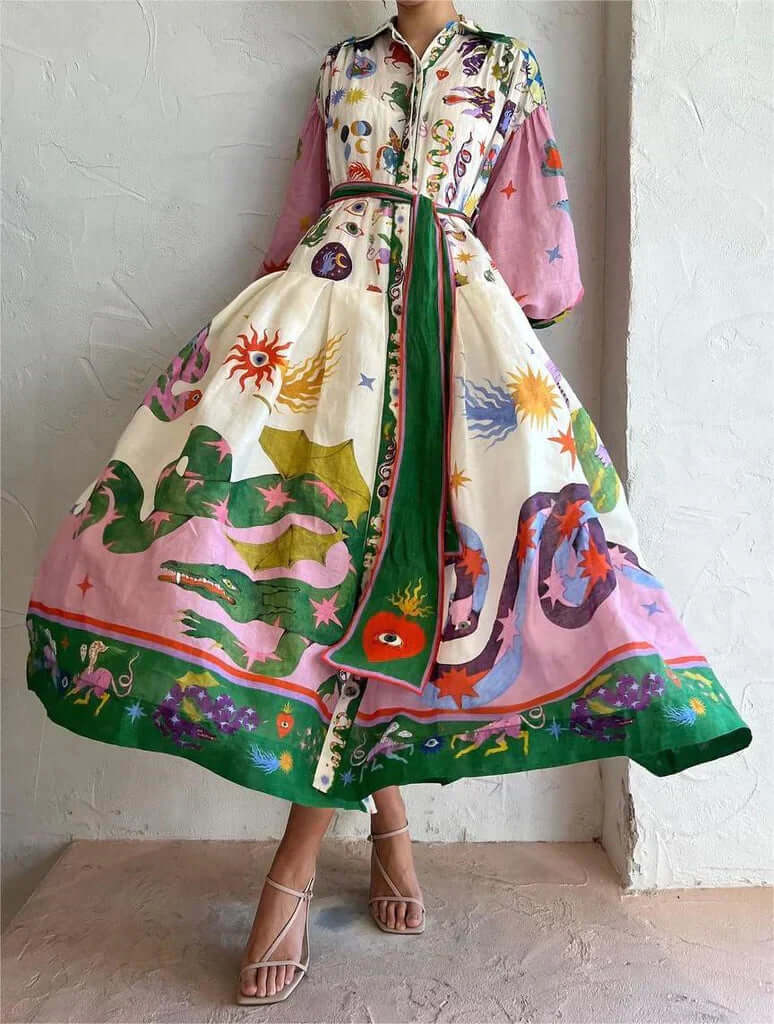 Dorthe - Elegant Italiensk Maxi Kjole