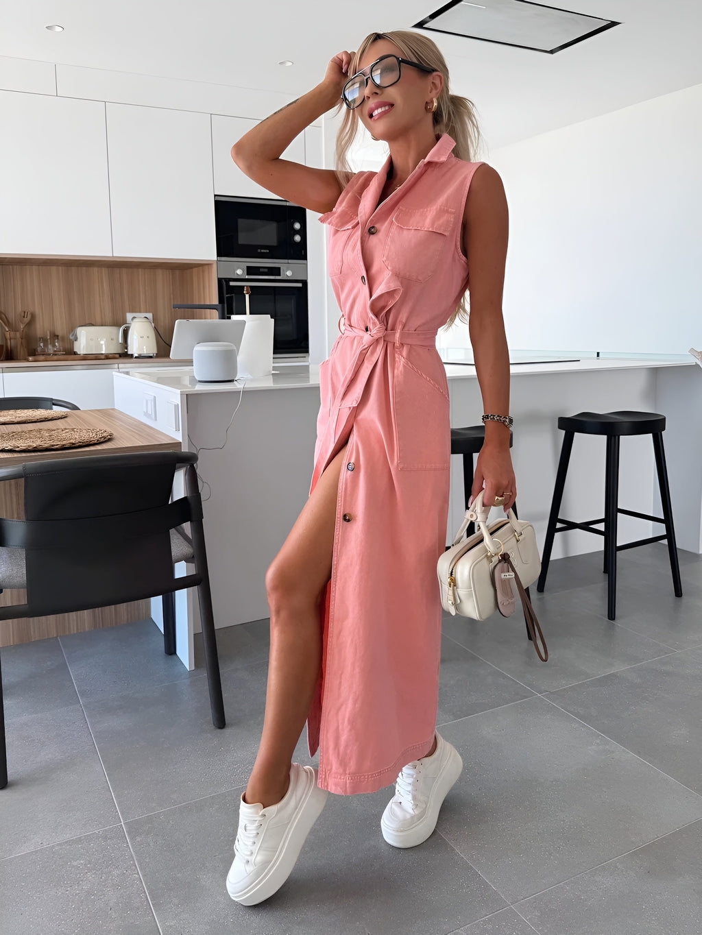 LOUISA DENIM KJOLE | Tidløs elegance i denim