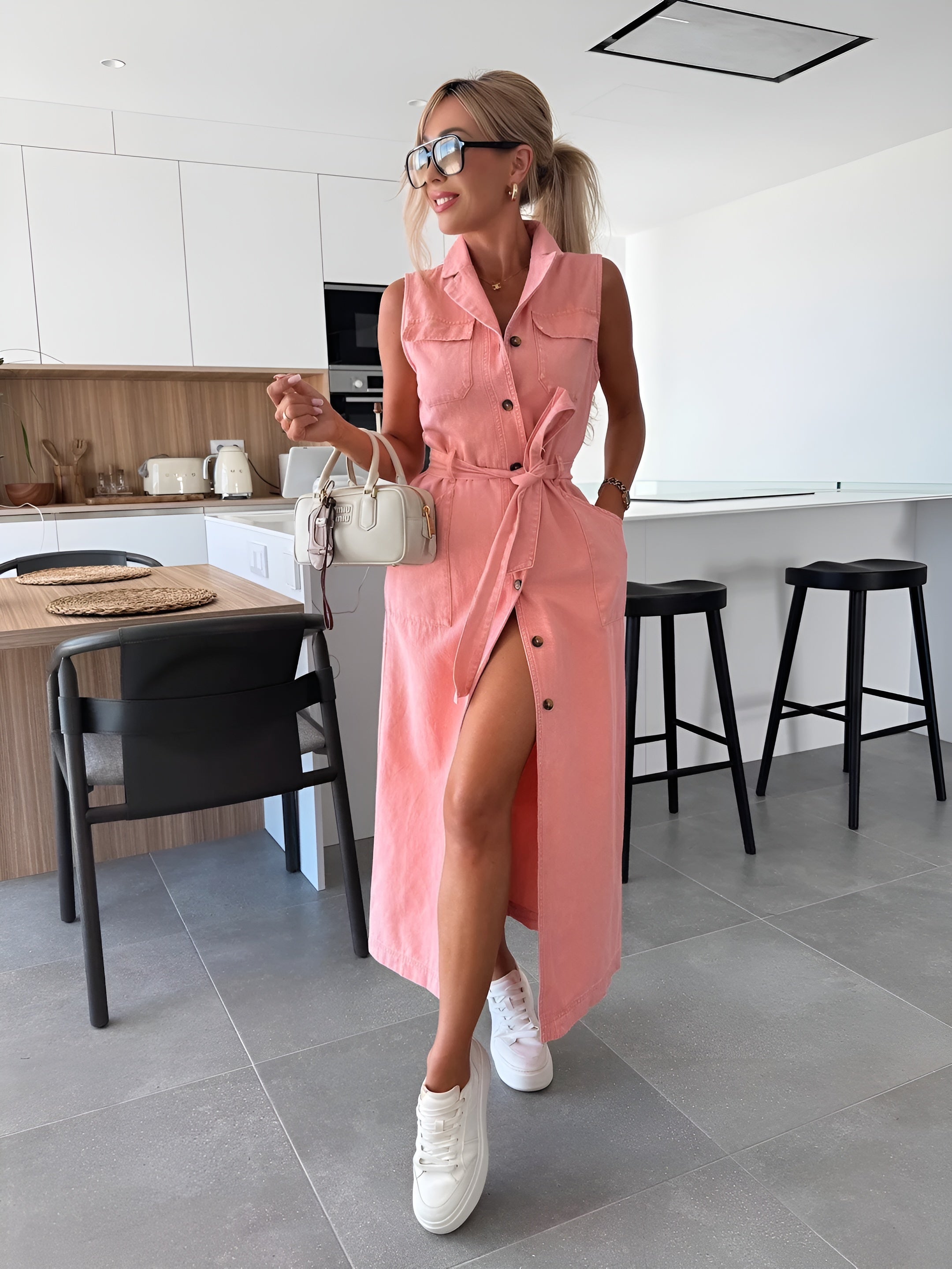 LOUISA DENIM KJOLE | Tidløs elegance i denim