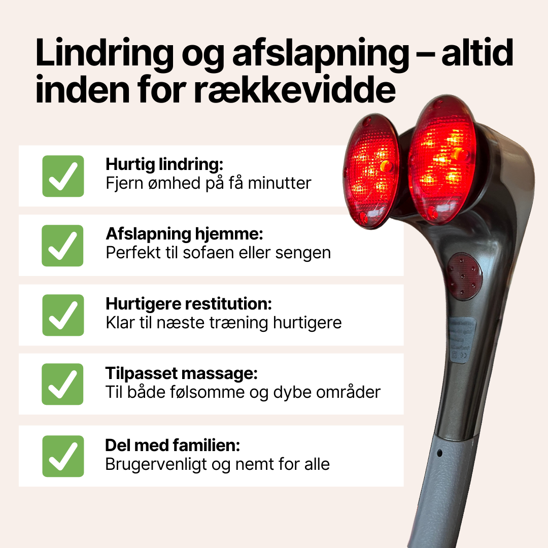 ThermaRelief Shiatsu Massager - Genopliv dine muskler og lindr spændinger