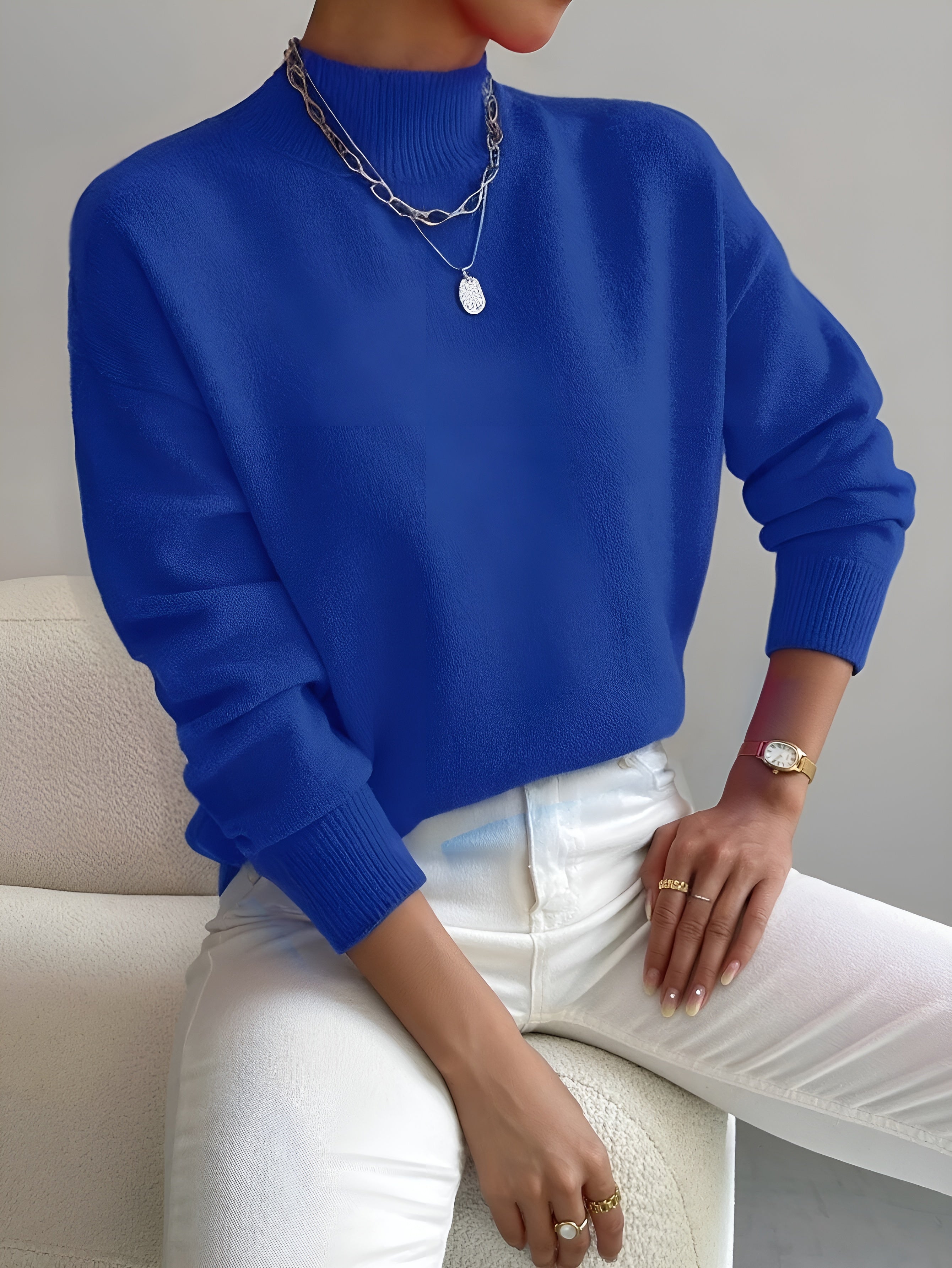 Sofie | Blød rullekravesweater