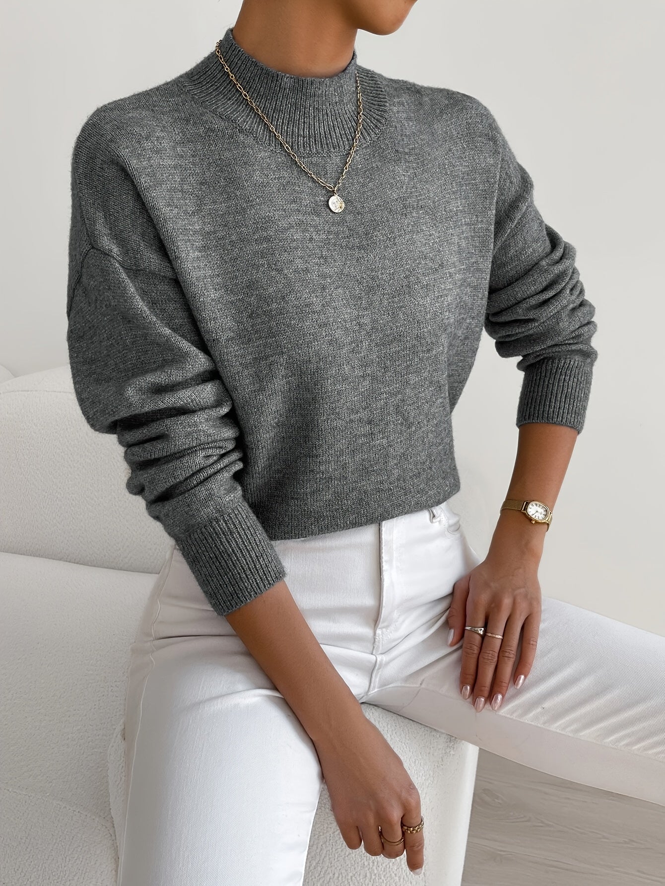 Sofie | Blød rullekravesweater
