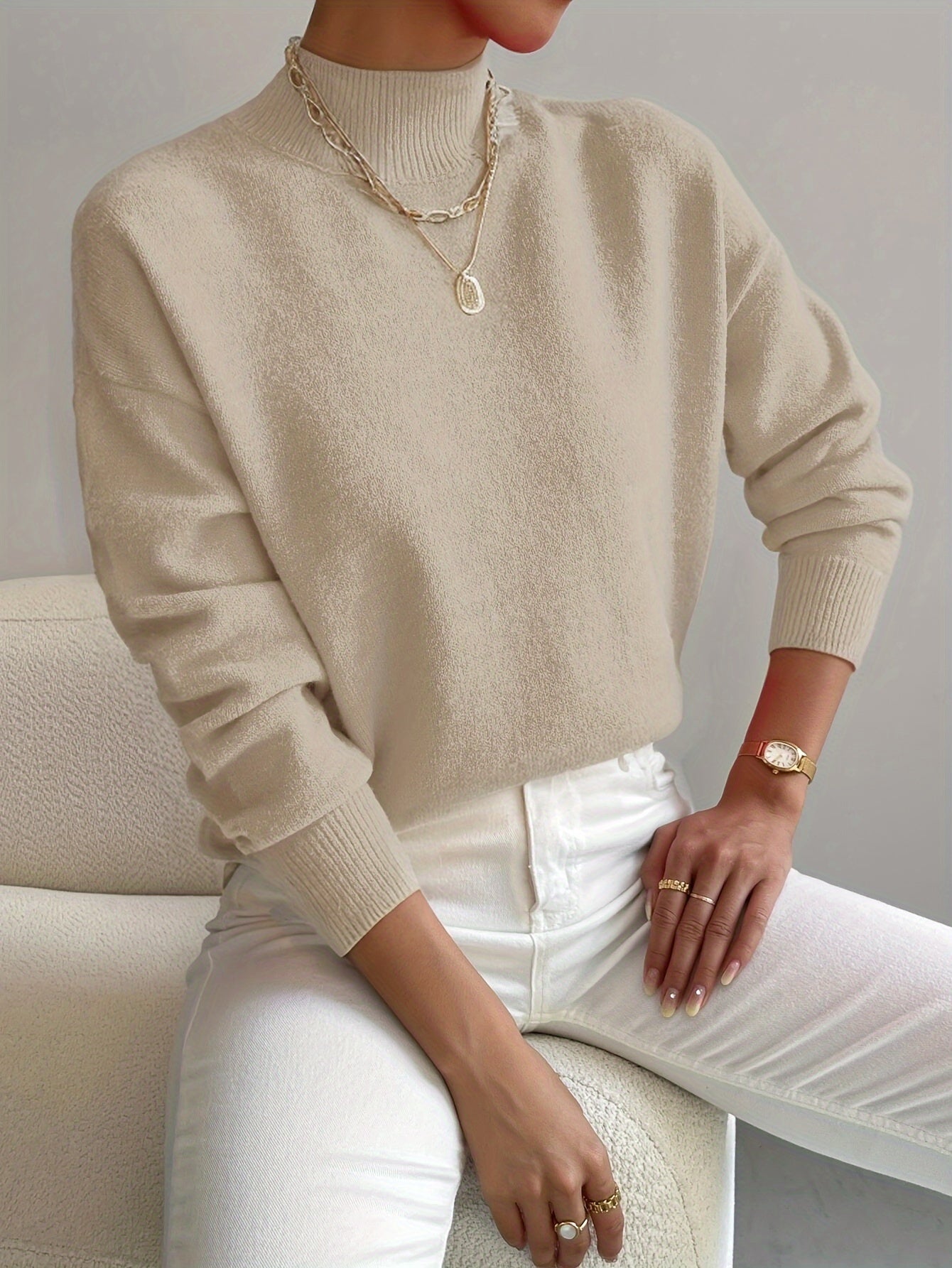 Sofie | Blød rullekravesweater