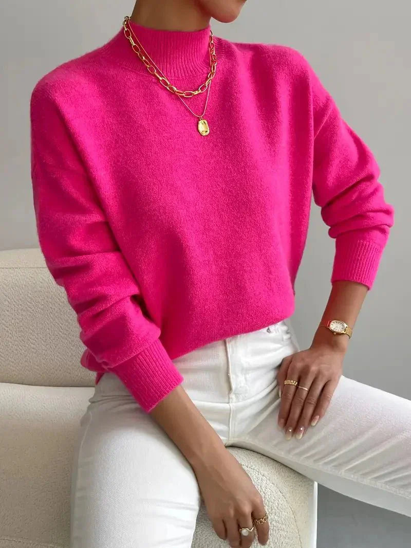 Sofie | Blød rullekravesweater