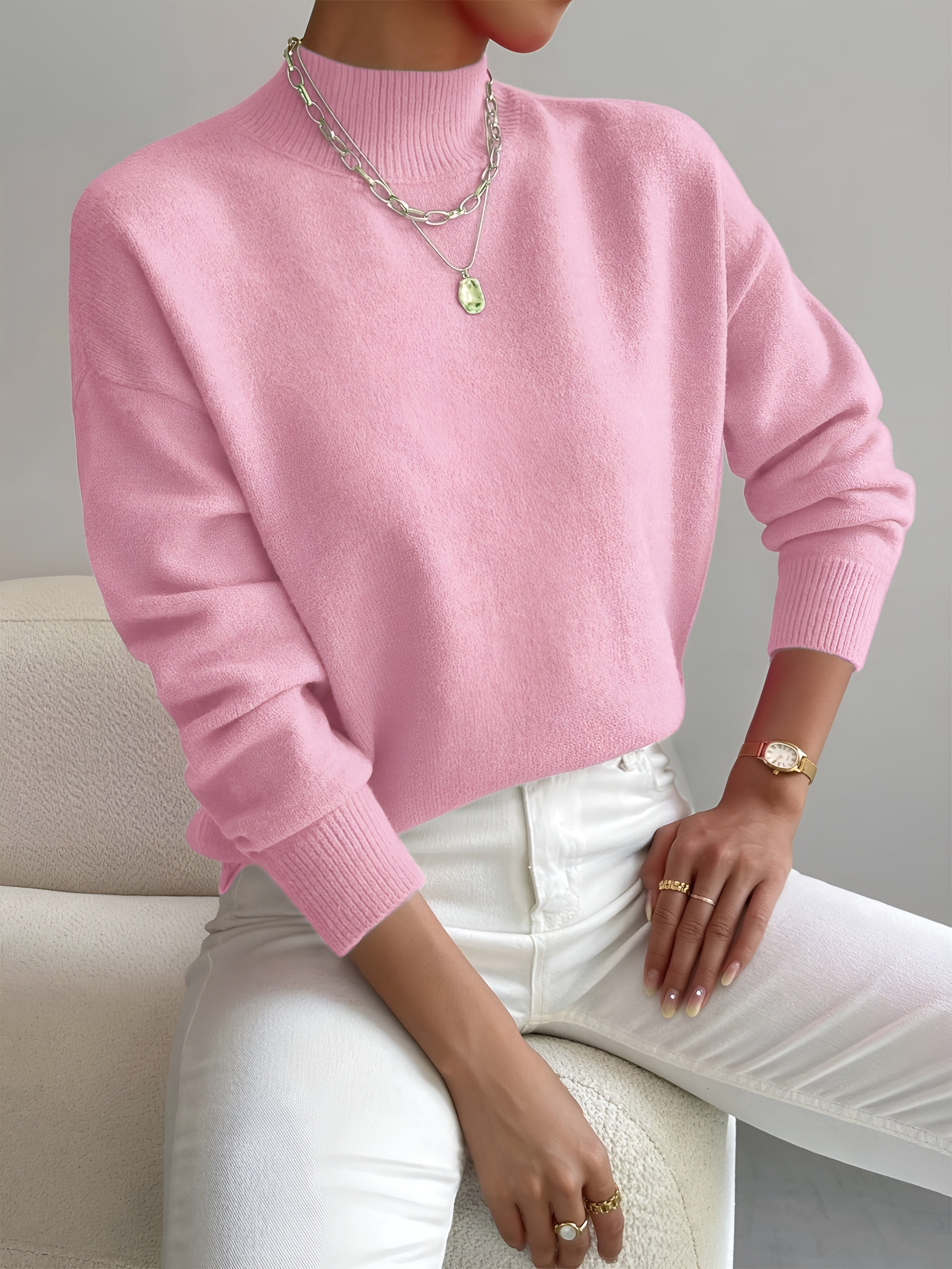 Sofie | Blød rullekravesweater