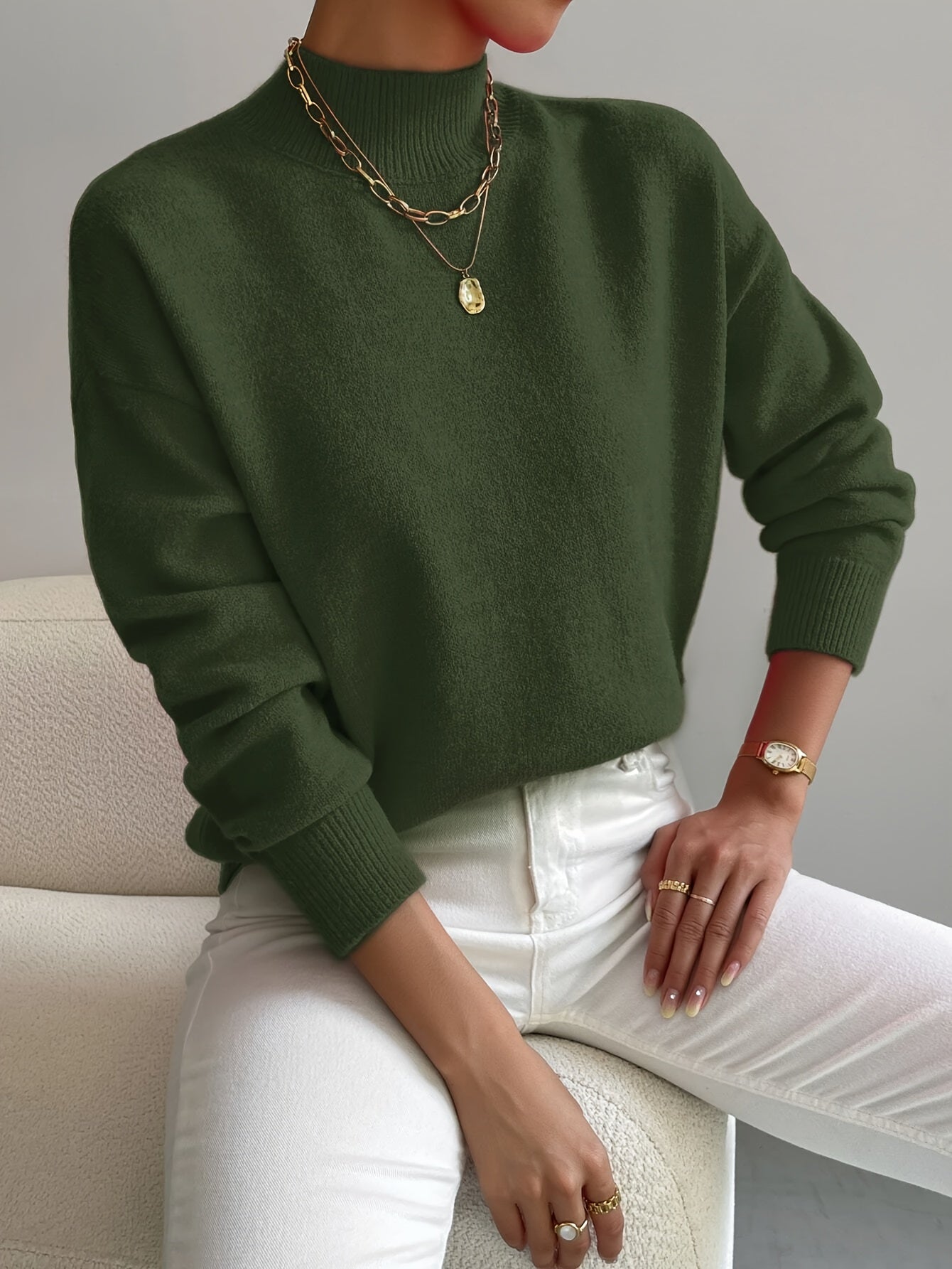 Sofie | Blød rullekravesweater