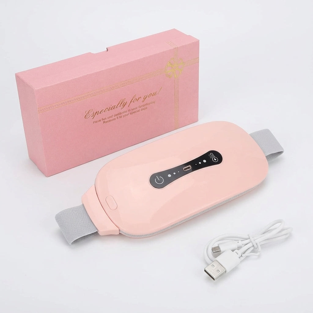 Menstruationsvarmepude  – Varme op til 65°C & Vibrationsmassage mod Kramper