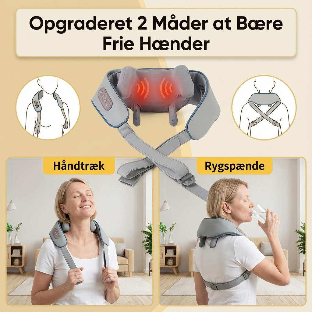 TrapeziusRelief - Trådløs Nakke- og Skuldermassage med Varme