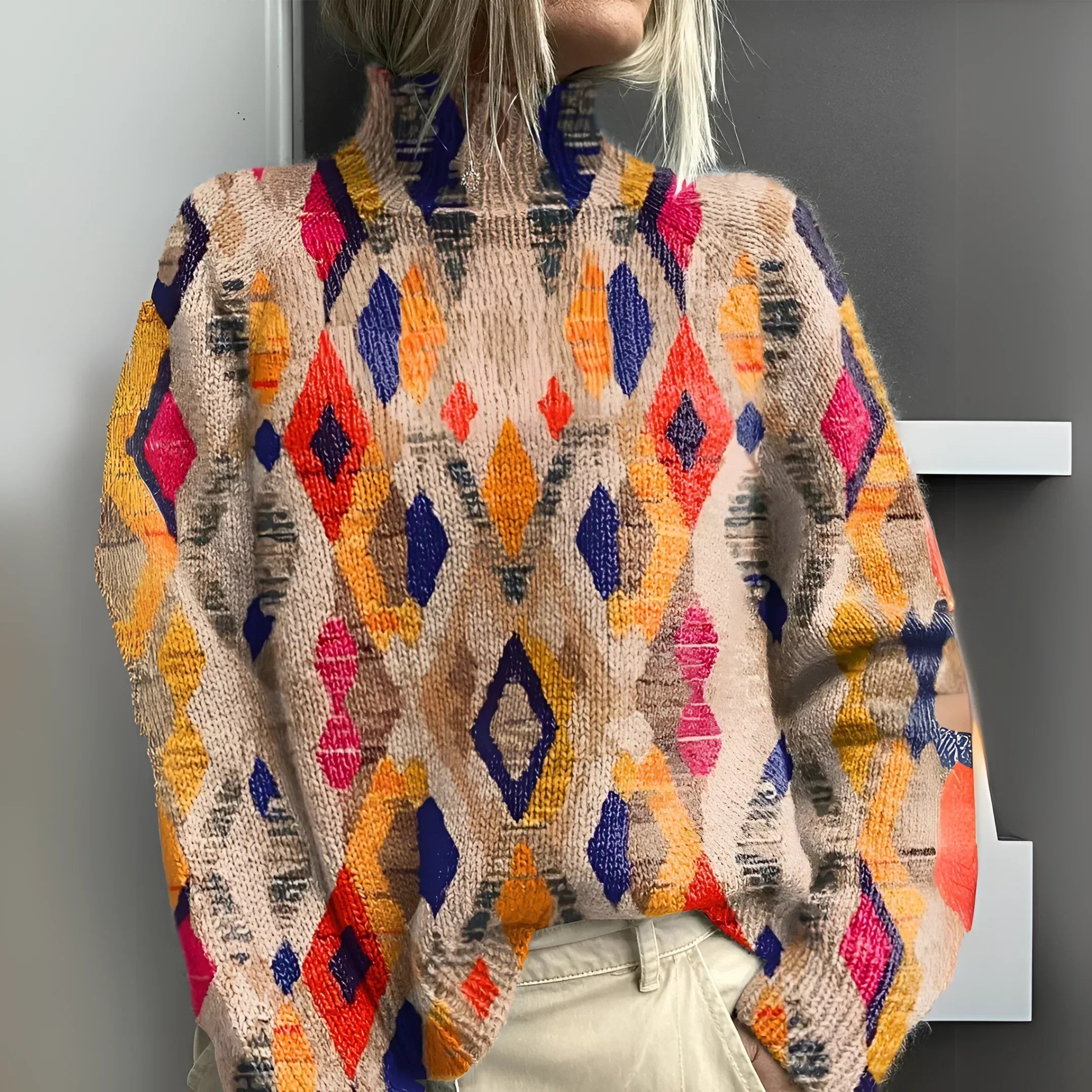 Ninthe | Trøje med geometrisk print