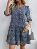 Ines | Blomstret Fit-and-Flare Kjole