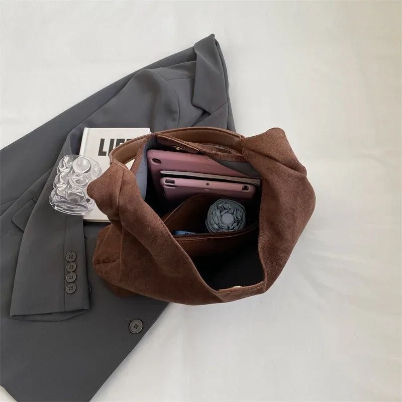 Alette | Stilfuld Ruskind Tote Taske