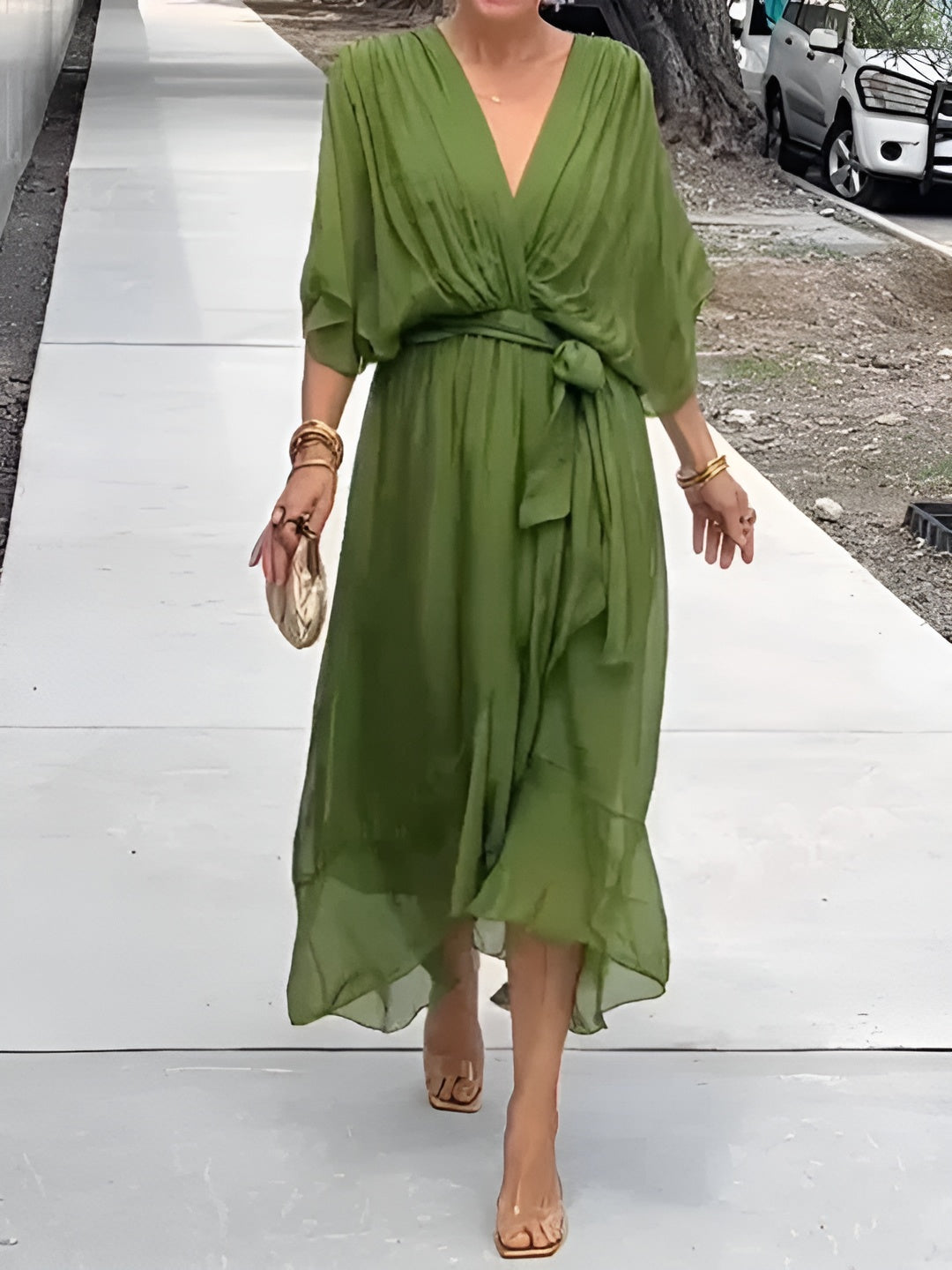 Monica | Elegant Stilfuld Omslagskjole