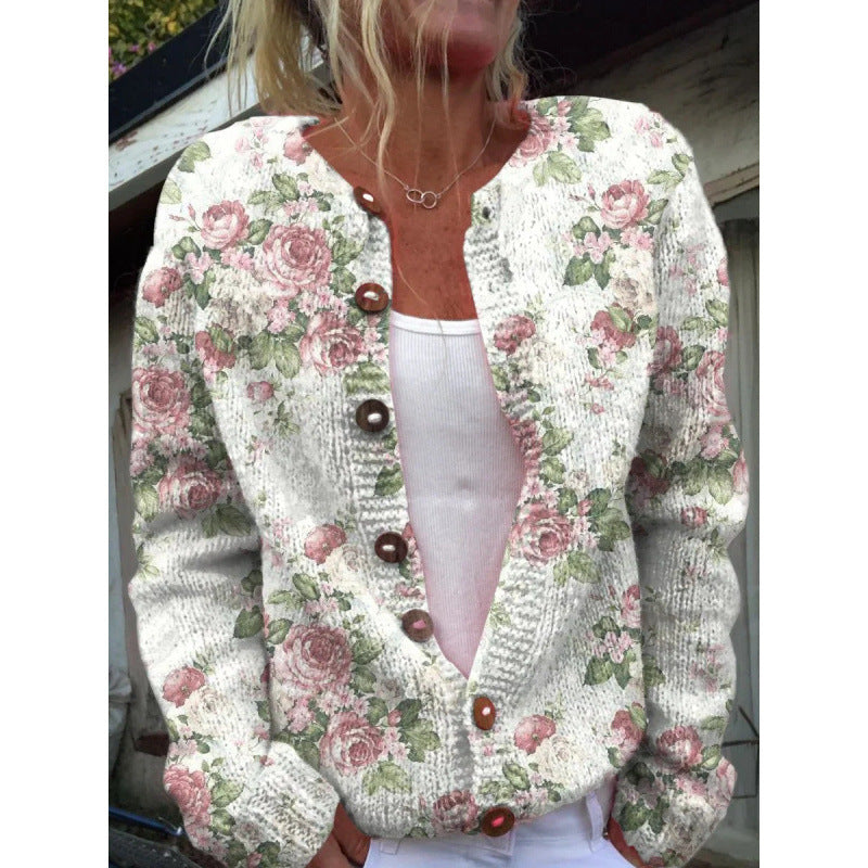 Lotte – Let cardigan med legende print