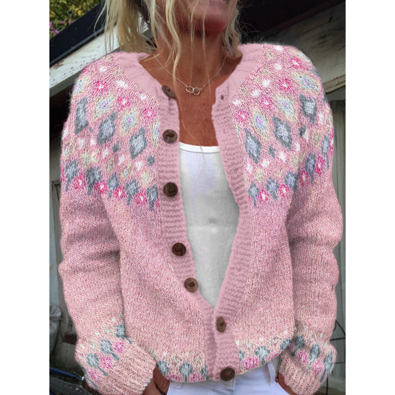 Lotte – Let cardigan med legende print