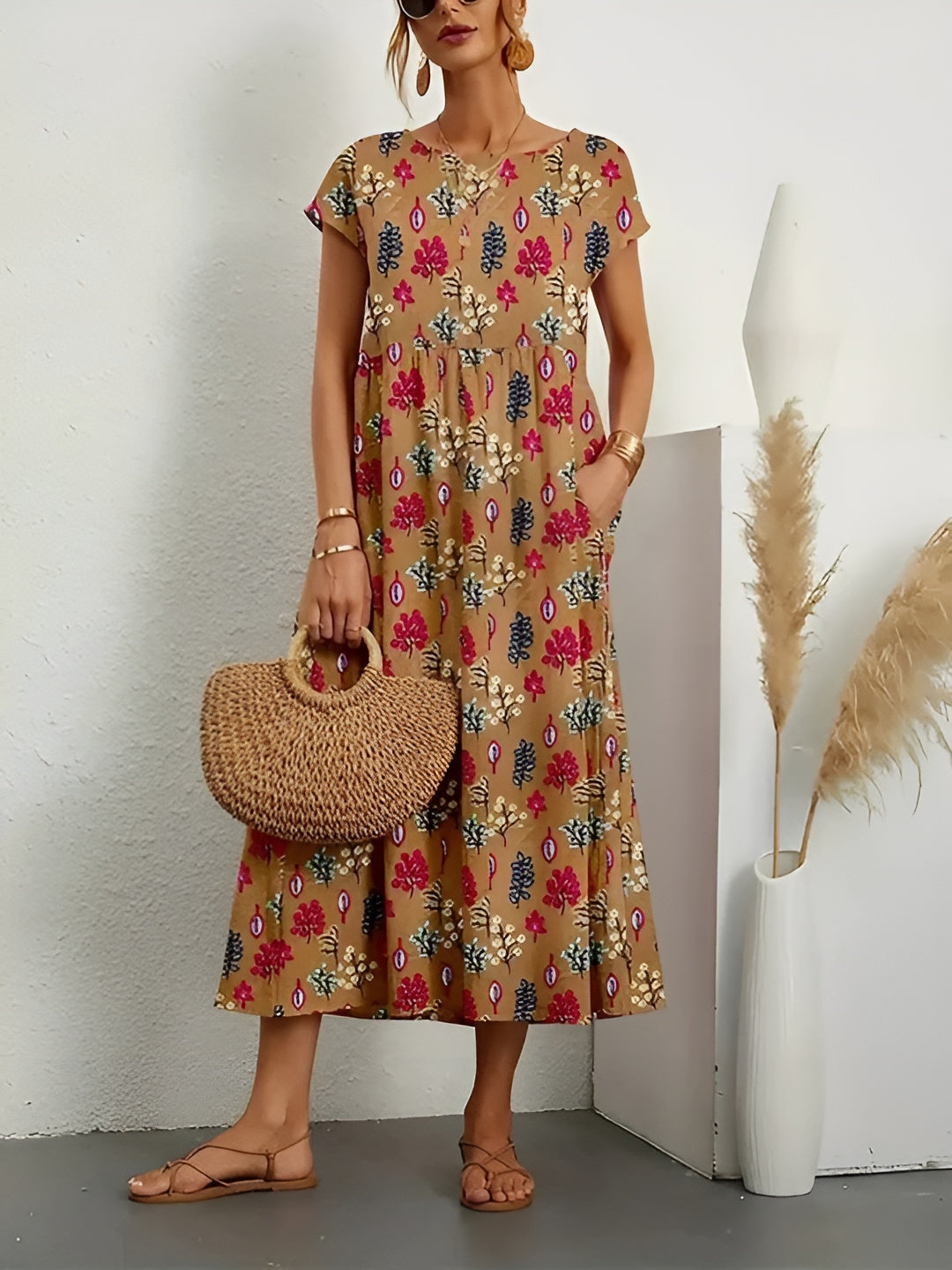Mirjam – Let sommerkjole med blomsterprint