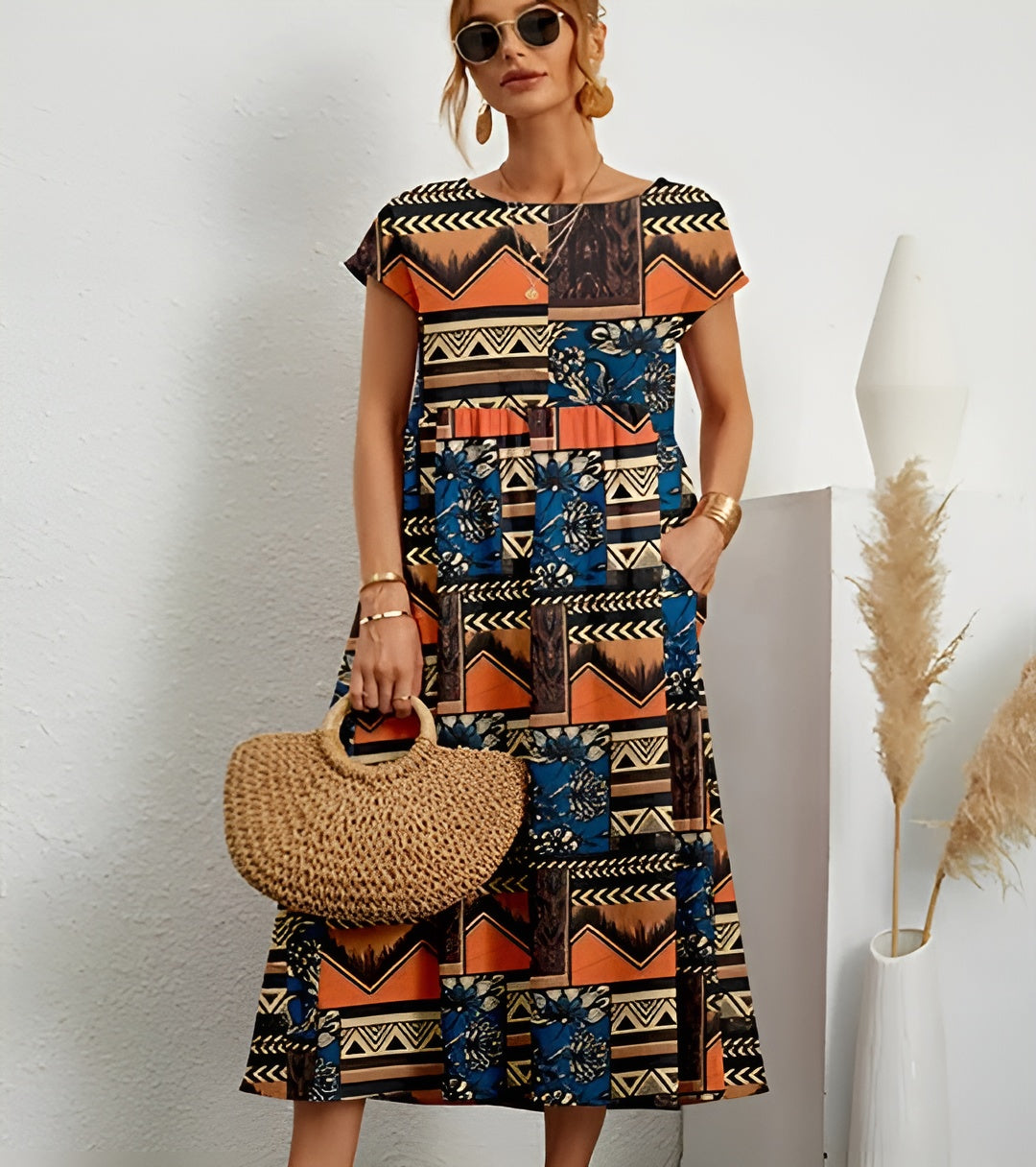 Mirjam – Let sommerkjole med blomsterprint