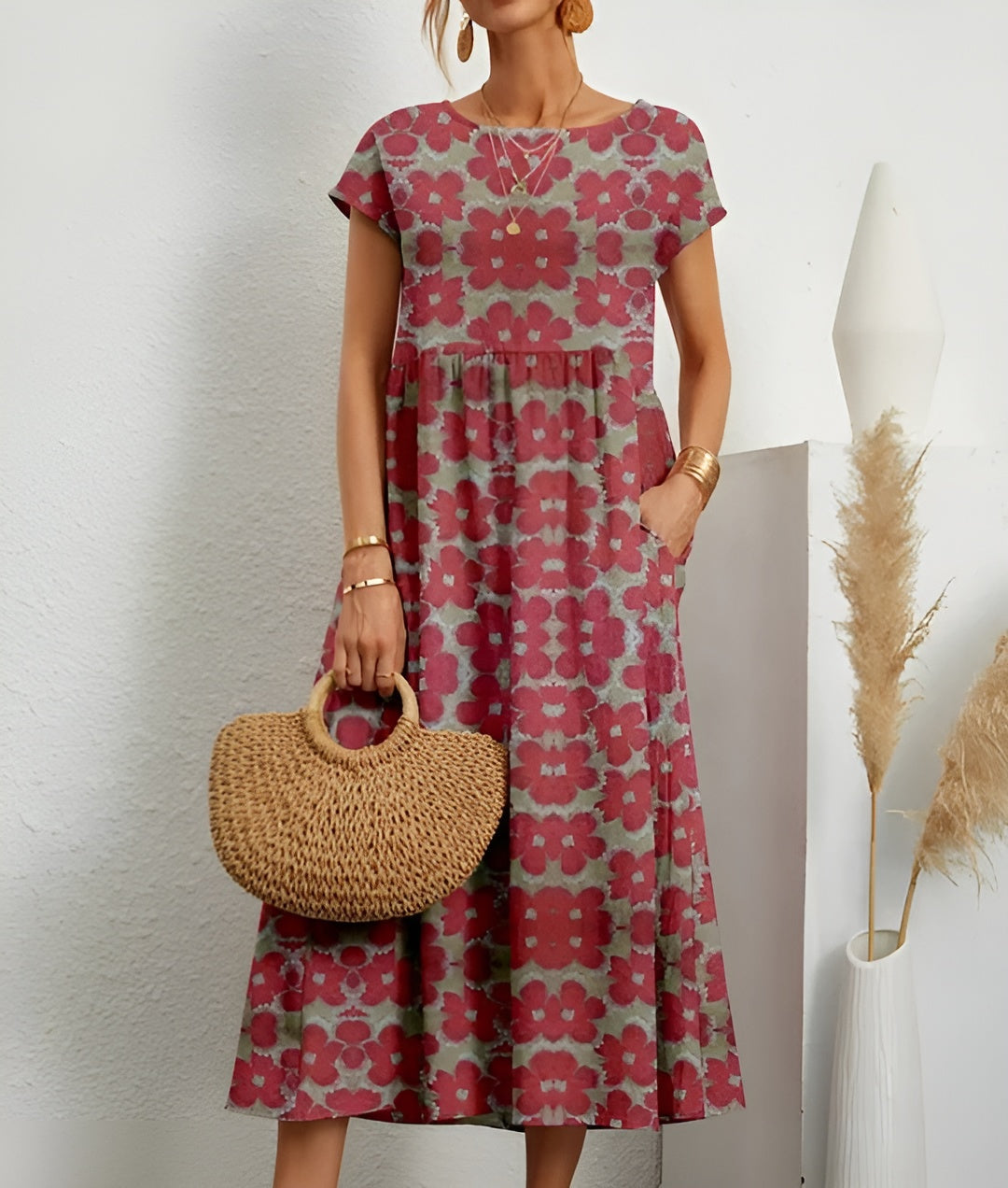 Mirjam – Let sommerkjole med blomsterprint