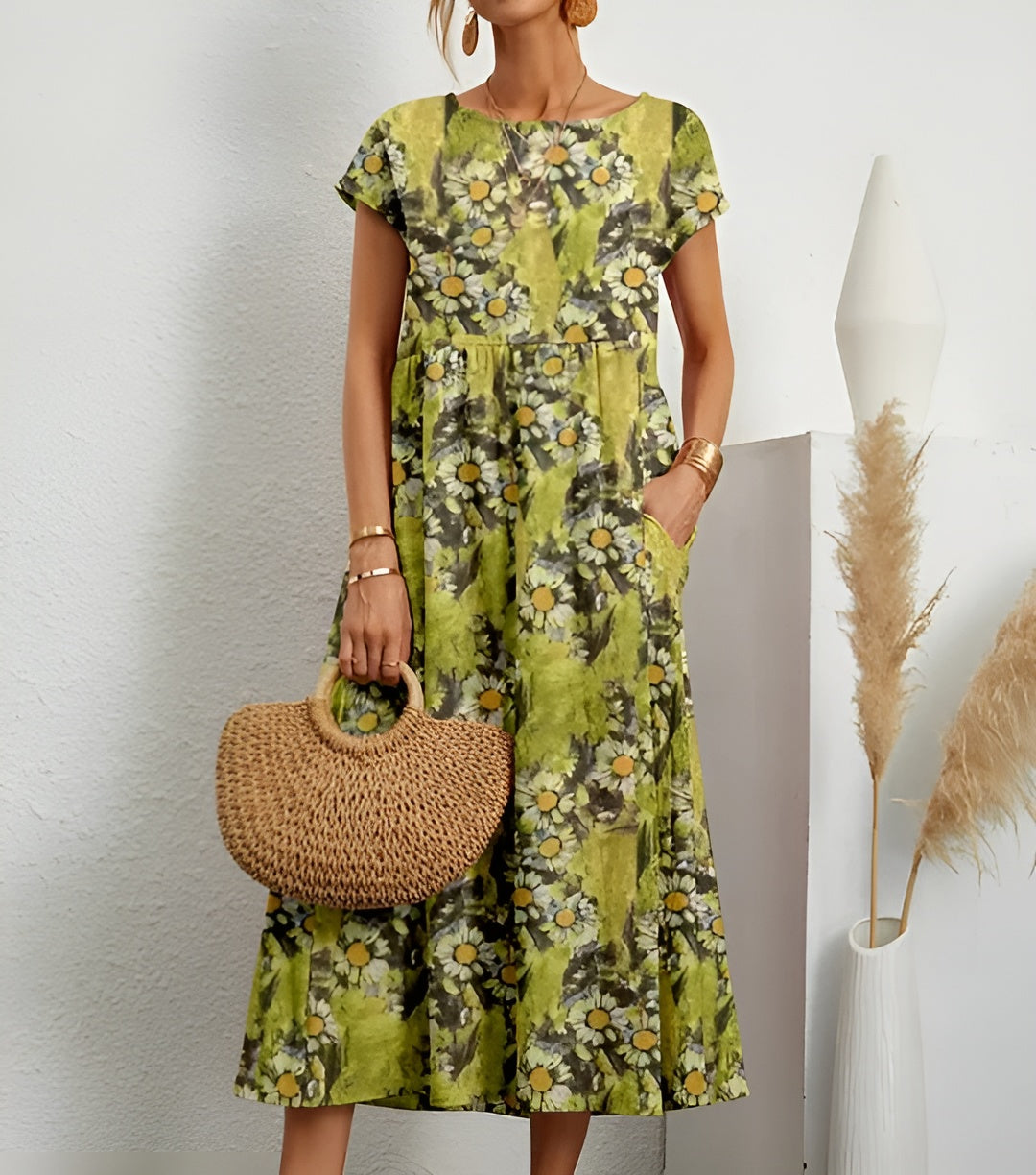 Mirjam – Let sommerkjole med blomsterprint