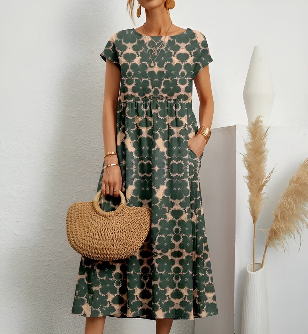 Mirjam – Let sommerkjole med blomsterprint