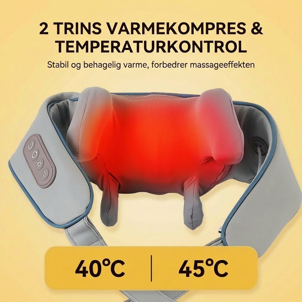 TrapeziusRelief - Trådløs Nakke- og Skuldermassage med Varme